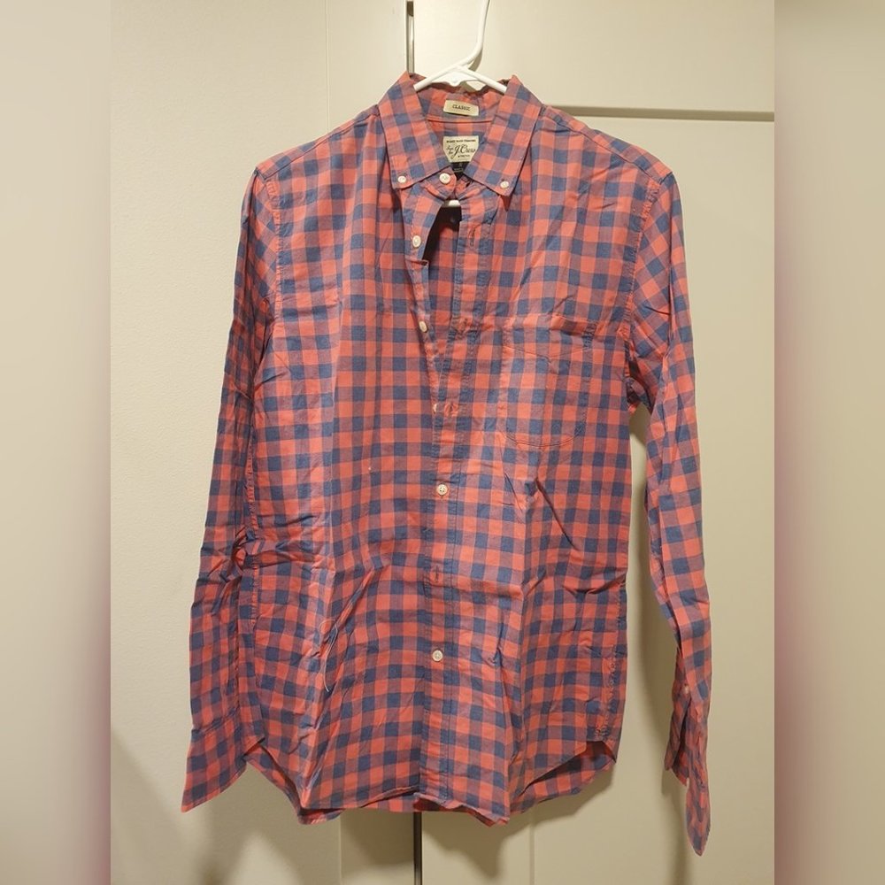 J Crew Mens' Button down - plaid, Size S